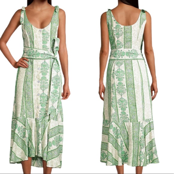 Anthropologie Dresses & Skirts - Anthropologie Roller Rabbit Berrino Printed Sedona Midi Dress Green L NWT